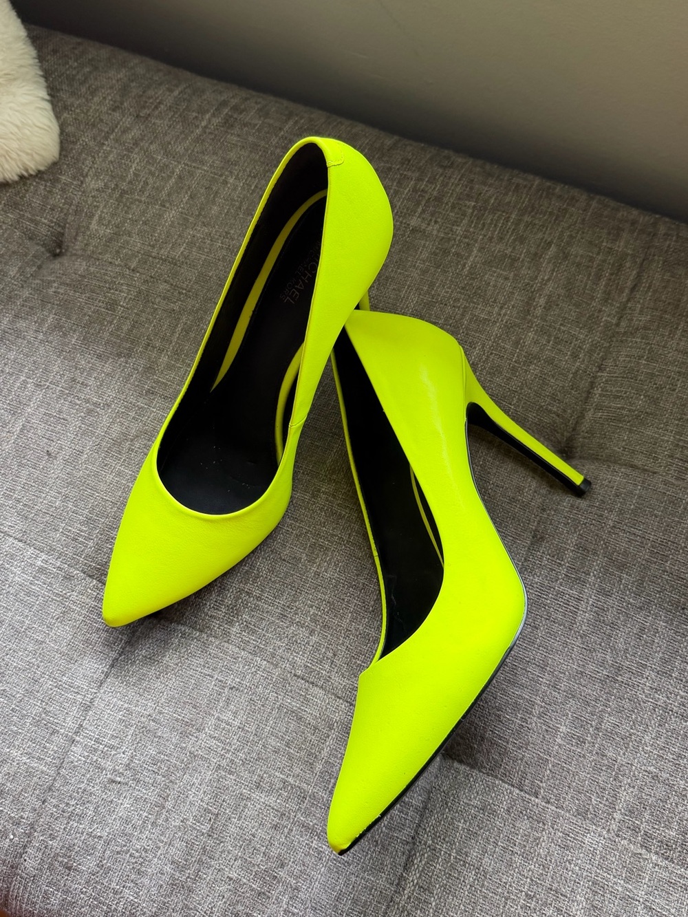 Michael Kors Neon Yellow Pointed-Toe Stiletto Pumps
